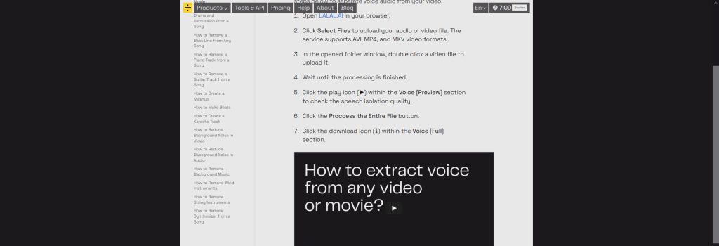 Lalal Handleiding Extract Voice Uit Video